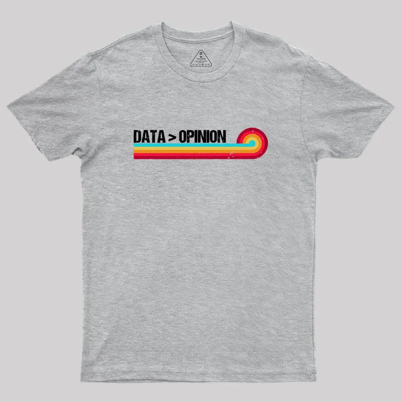 Retro Stripes Funny Data > Opinion Geek T-Shirt - Image 4