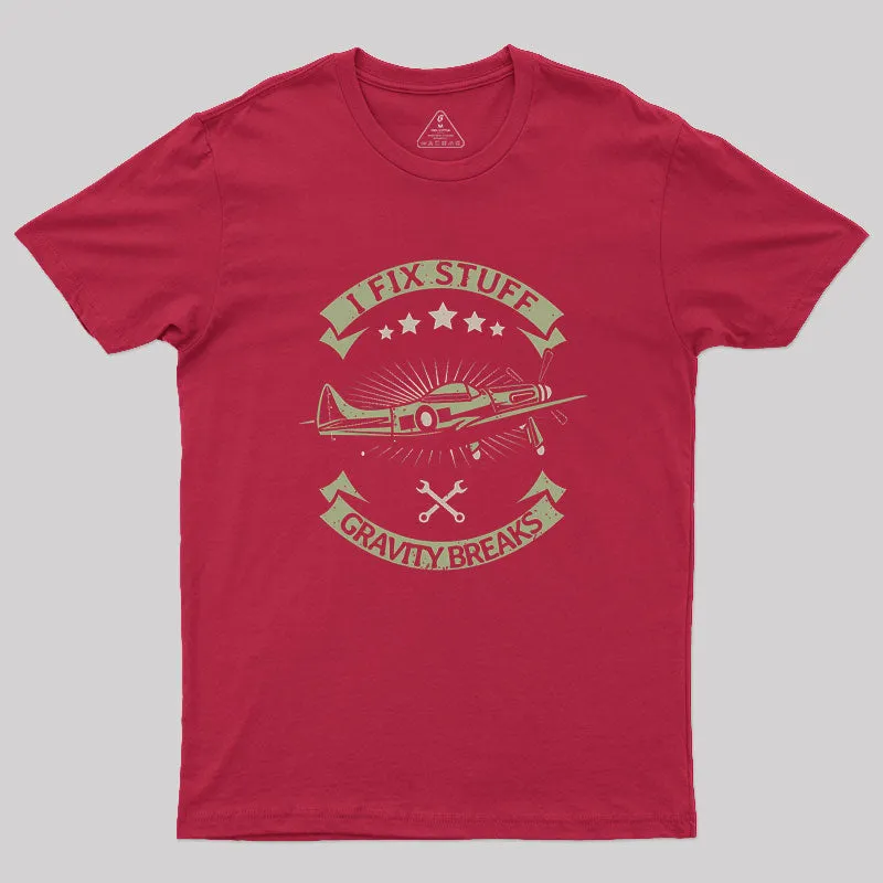 Aircraft Mechanic Airplane Technician Geek T-Shirt - Image 4