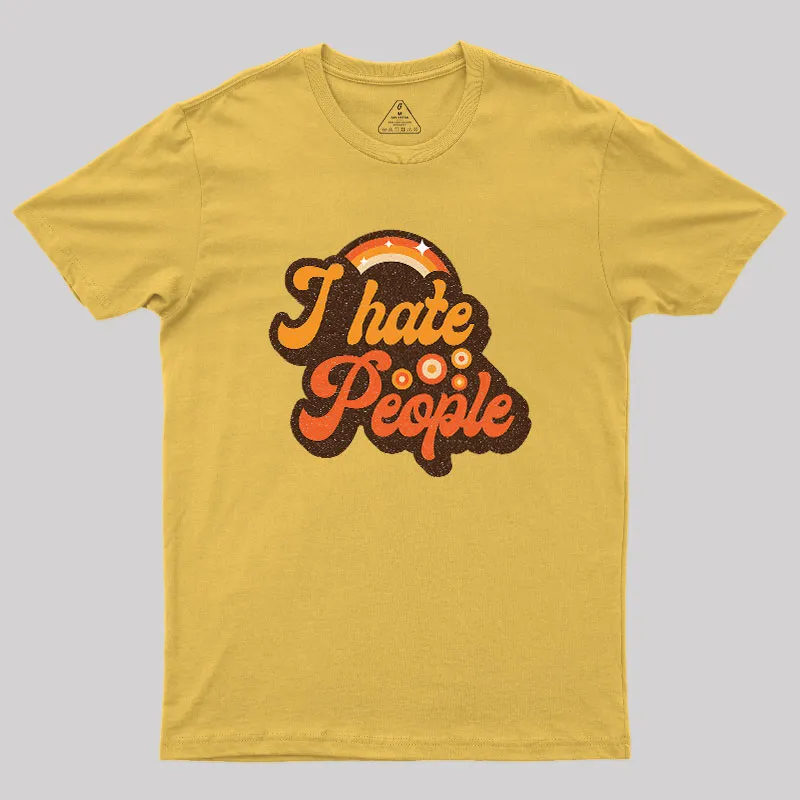 Vintage Hate People Geek T-Shirt - Image 8