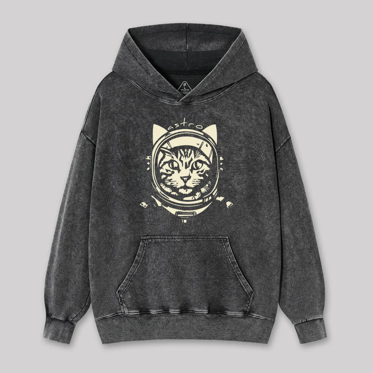 Alternative view of Astro Cat Washed Hoodie