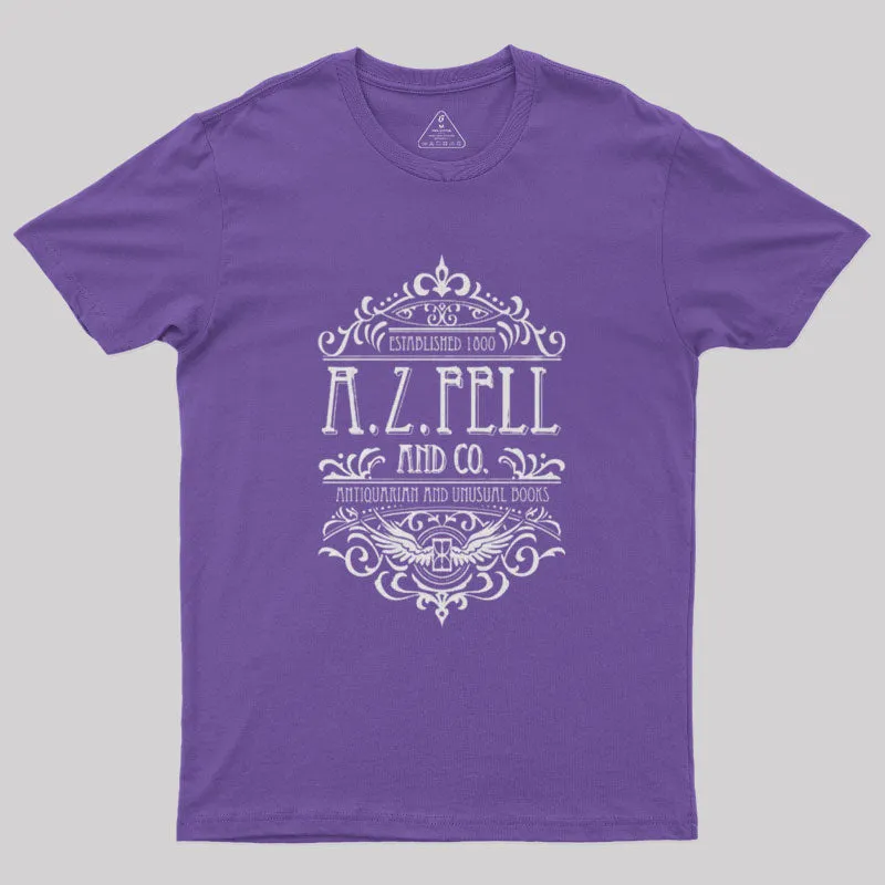 Good Omens: A.Z. Fell Book Shop Geek T-Shirt - Image 5