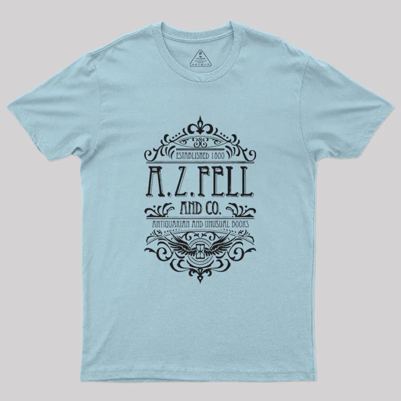 Good Omens: A.Z. Fell Book Shop Geek T-Shirt - Image 10