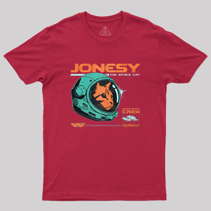 Jonesy The Space Cat Geek T-Shirt - Image 4