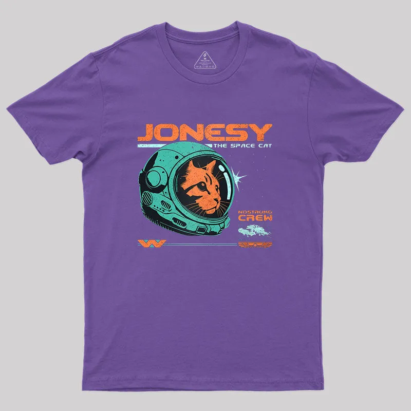 Jonesy The Space Cat Geek T-Shirt - Image 5