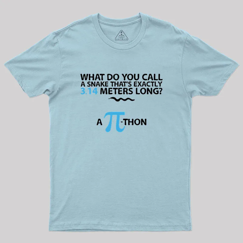 Humor Snake Reptile 3.14 Pi Geek T-Shirt - Image 9