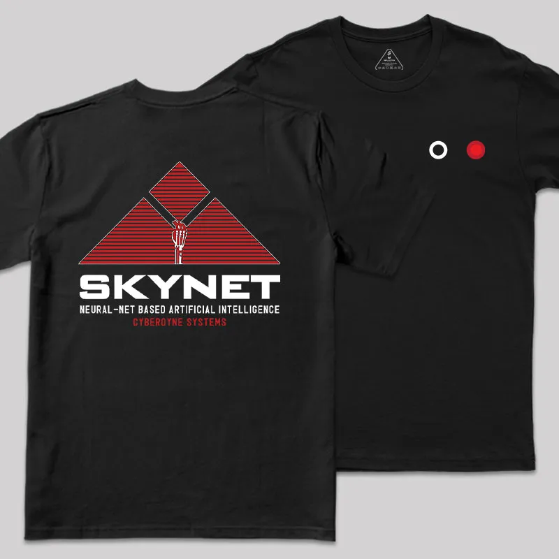 Skynet Rising Front and Back Printed Geek T-Shirt