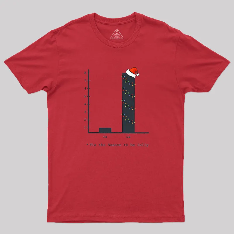 Christmas Carol Math Bar Graph Baseball ¾ Geek T-Shirt - Image 3