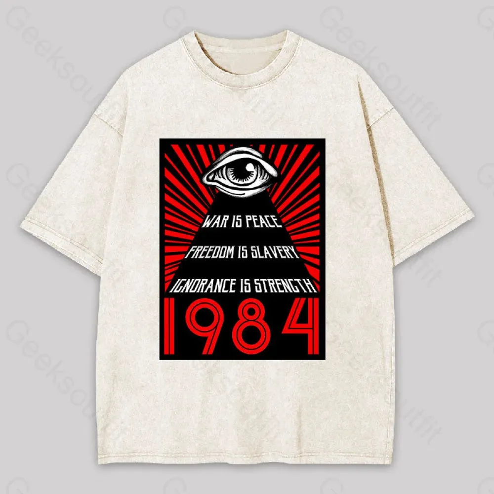 1984 Orwell Washed T-shirt - Image 9
