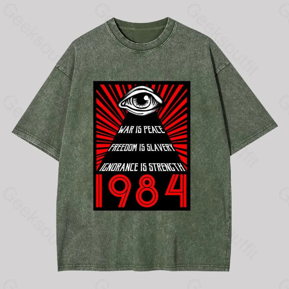 1984 Orwell Washed T-shirt - Image 4