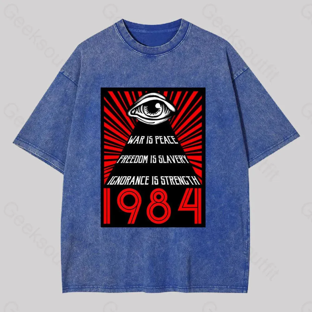 1984 Orwell Washed T-shirt - Image 2
