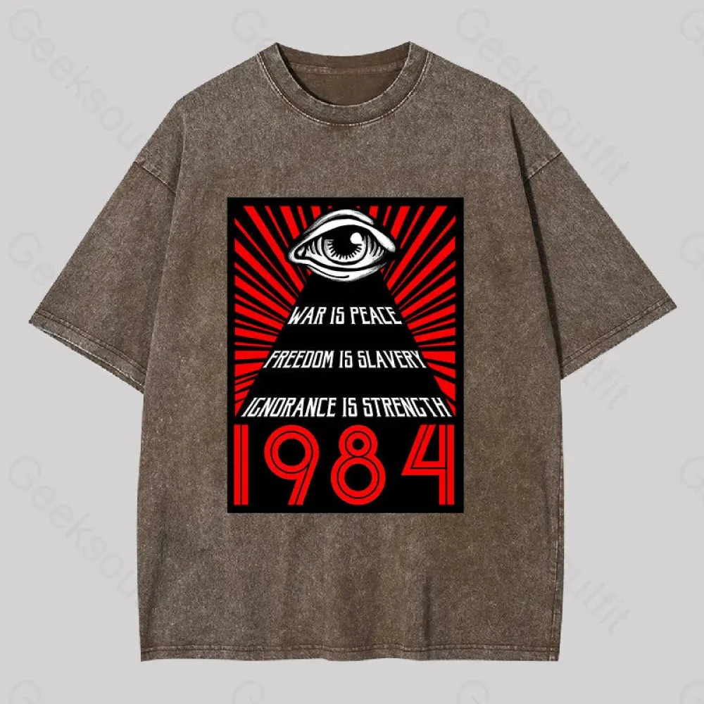 1984 Orwell Washed T-shirt - Image 5