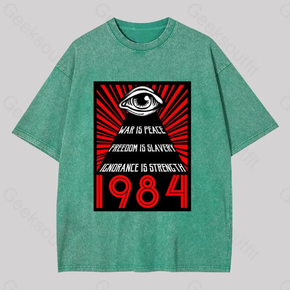 1984 Orwell Washed T-shirt - Image 3