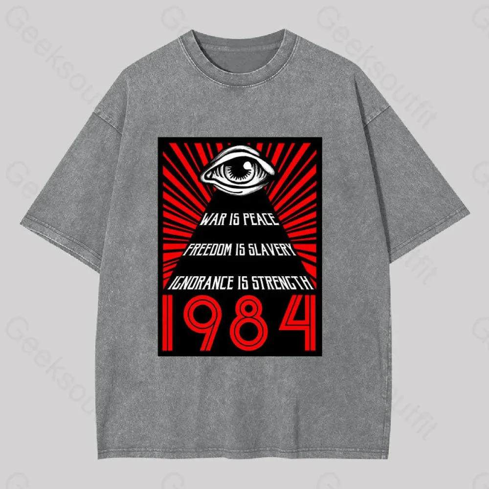 1984 Orwell Washed T-shirt - Image 8