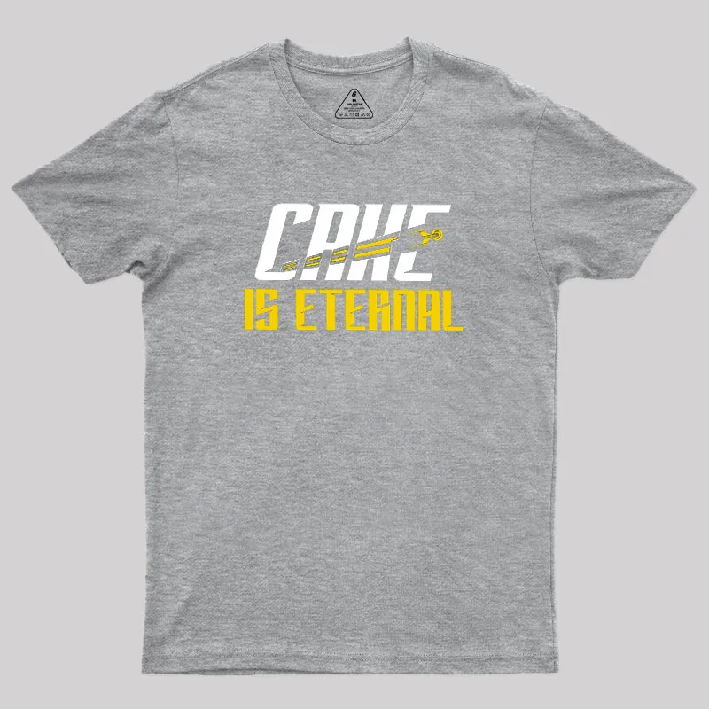 Cake Is Eternal Geek T-Shirt - Image 4