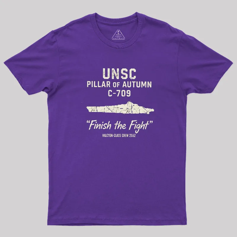 UNSC PILLAR OF AUTUMN C-709 Geek T-Shirt - Image 6