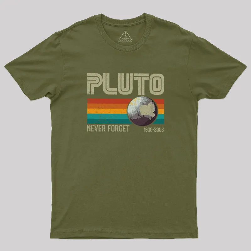 Pluto Never Forget Geek T-Shirt - Image 3