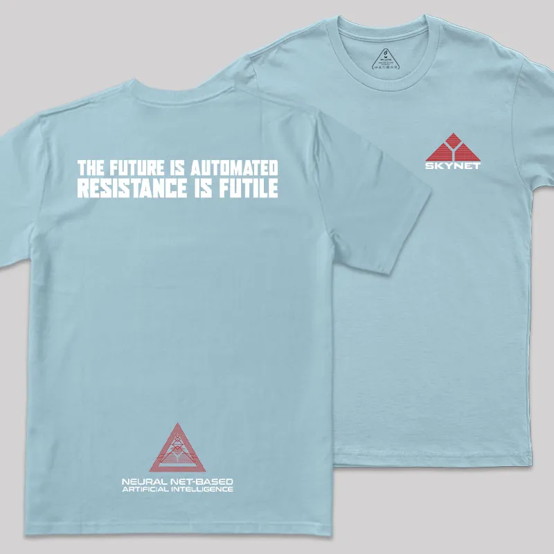 Skynet Front And Back Printing Geek T-Shirt - Image 9