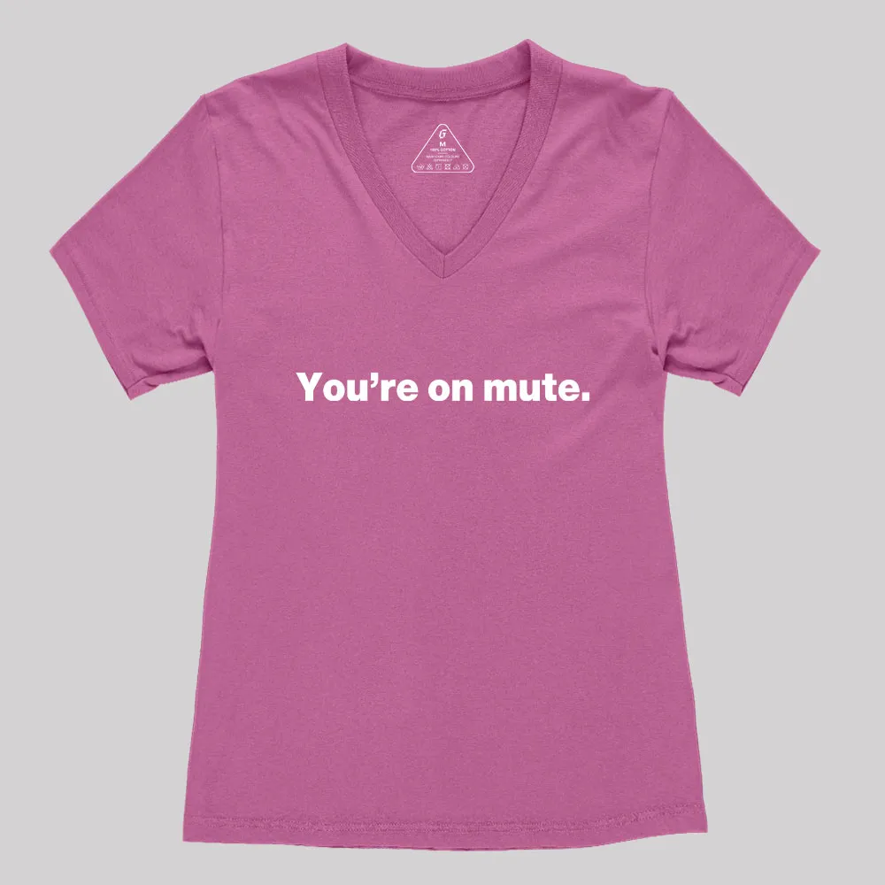 You're on Mute Geek Women's V-Neck T-shirt - Image 2