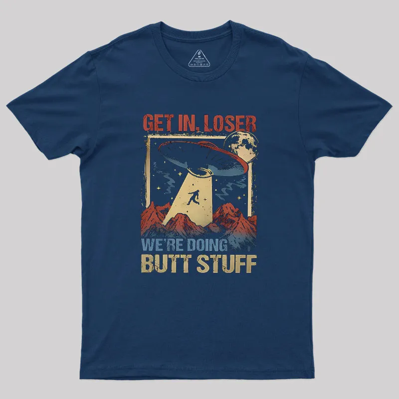 Alternative view of Glow In The Dark Alien UFO Geek T-Shirt