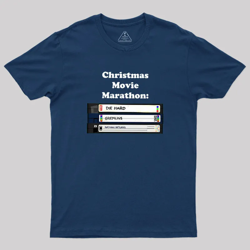 Christmas Movie Marathon Geek T-Shirt - Image 3