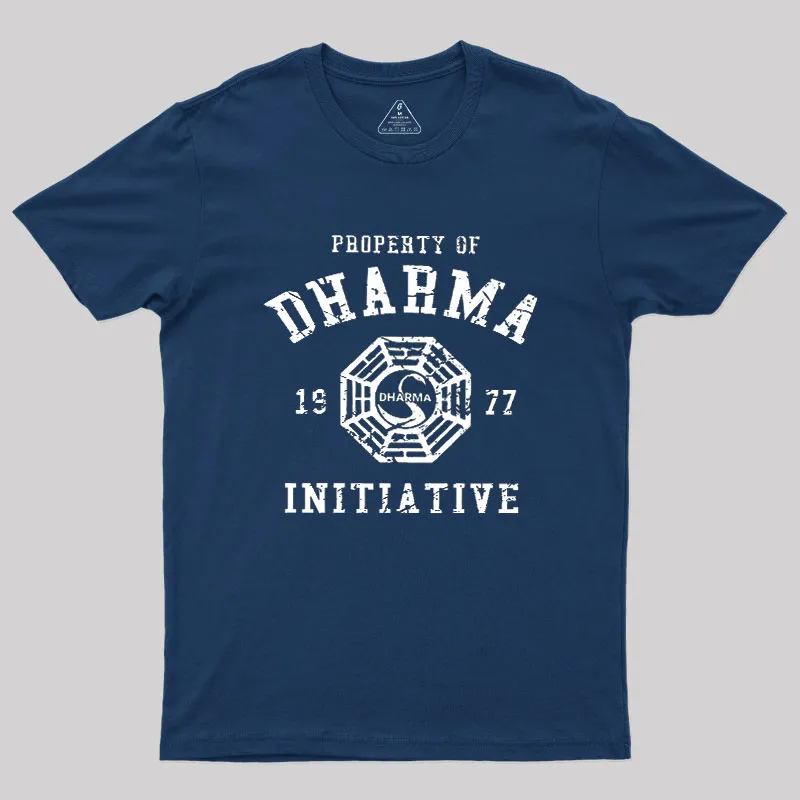 Alternative view of DHARMA Initiative 1977 Geek T-Shirt