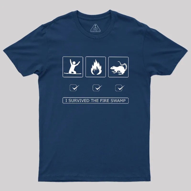Hazards Of The Fire Swamp Geek T-Shirt - Image 2