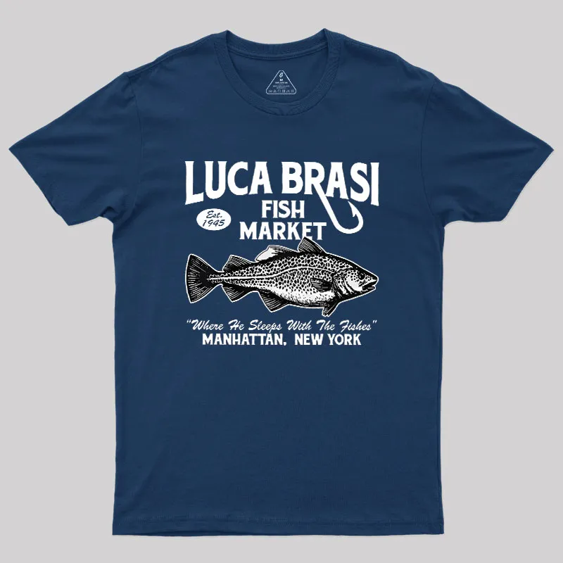Luca Brasi Fishing Charters Geek T-Shirt - Image 2