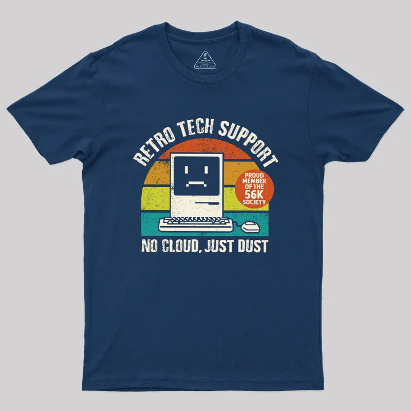 RETRO TECH SUPPORT Geek T-Shirt - Image 2