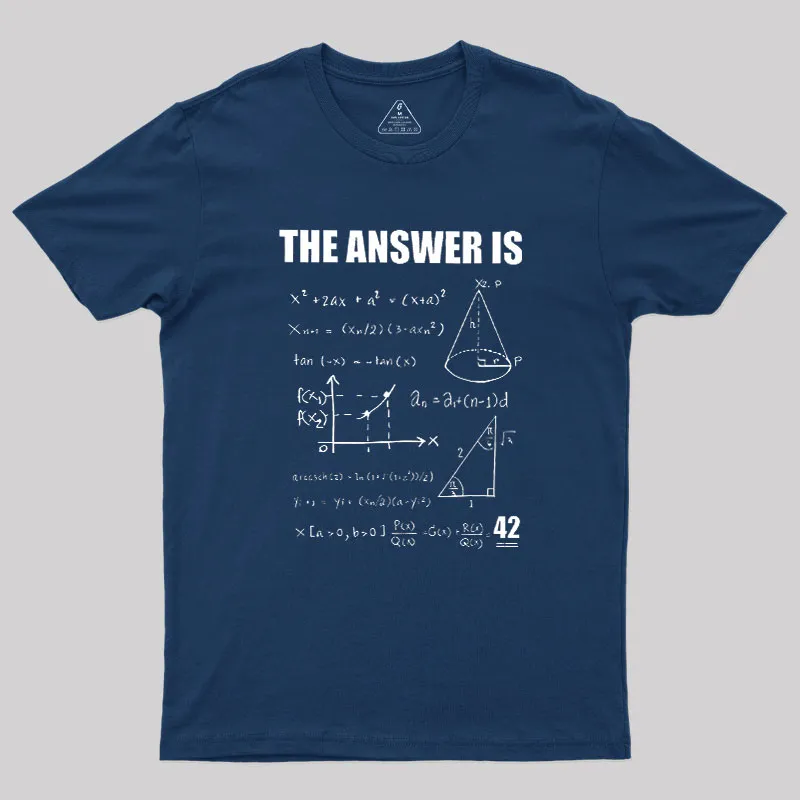 42 The Answer To Life The Universe Geek T-Shirt - Image 2