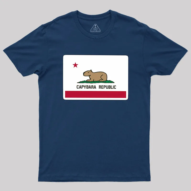 Capybara Flag Geek T-Shirt - Image 3