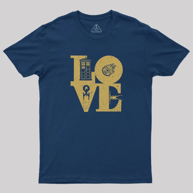 Alternative view of Scifi Love Geek T-Shirt