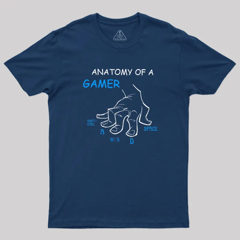 Anatomy Of A Gamer Geek T-Shirt - Image 2
