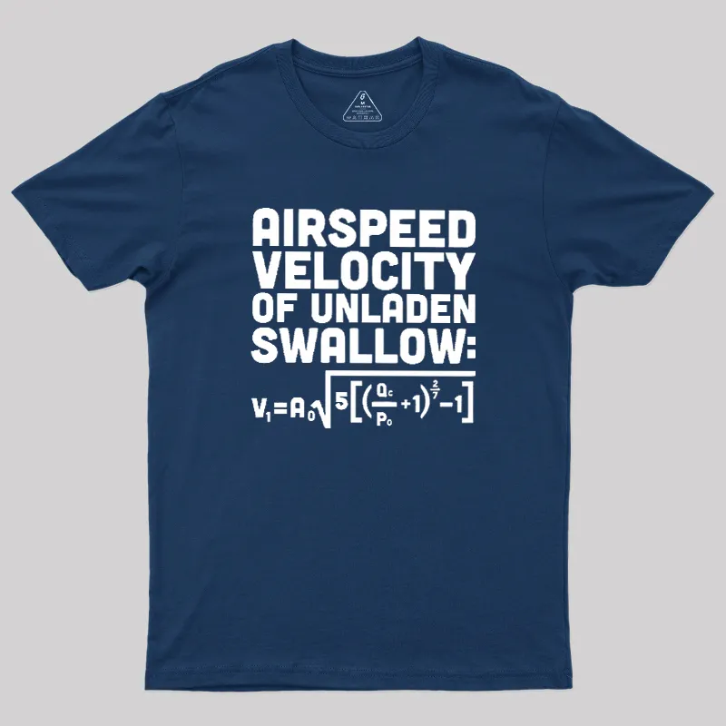 Airspeed Velocity of an Unladen Swallow Geek T-Shirt