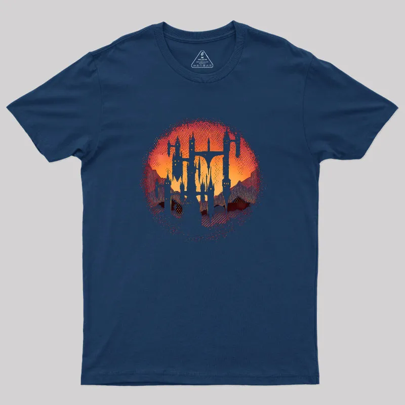 Alternative view of Castle Sunset Geek T-Shirt