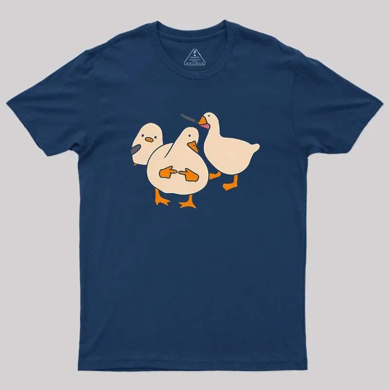 Duck Drama Artwork Geek T-Shirt - Image 2