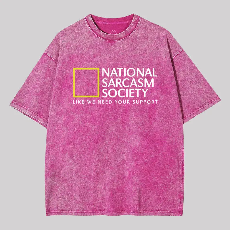 National Sarcasm Society Washed T-shirt - Image 7