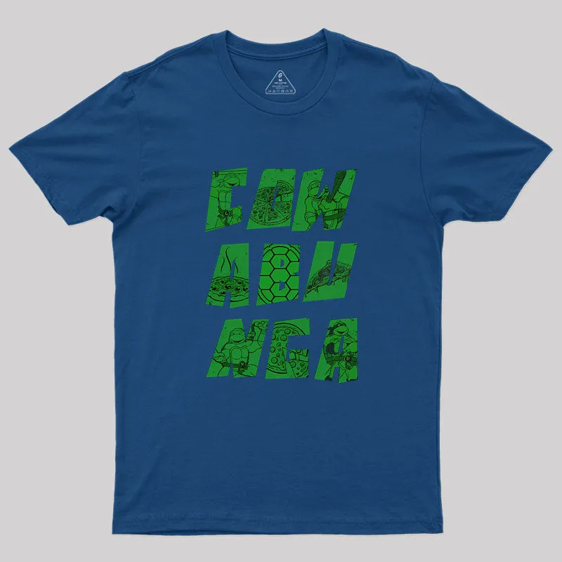 Alternative view of Cowabunga Turtles And Pizza Geek T-Shirt