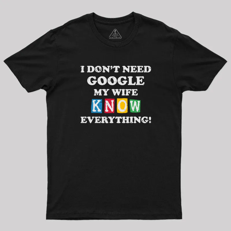 I Don't Need Google T-Shirt - Image 2