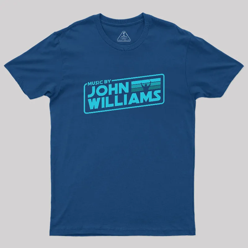 Alternative view of Music by John Williams Blue Shadow Geek T-Shirt