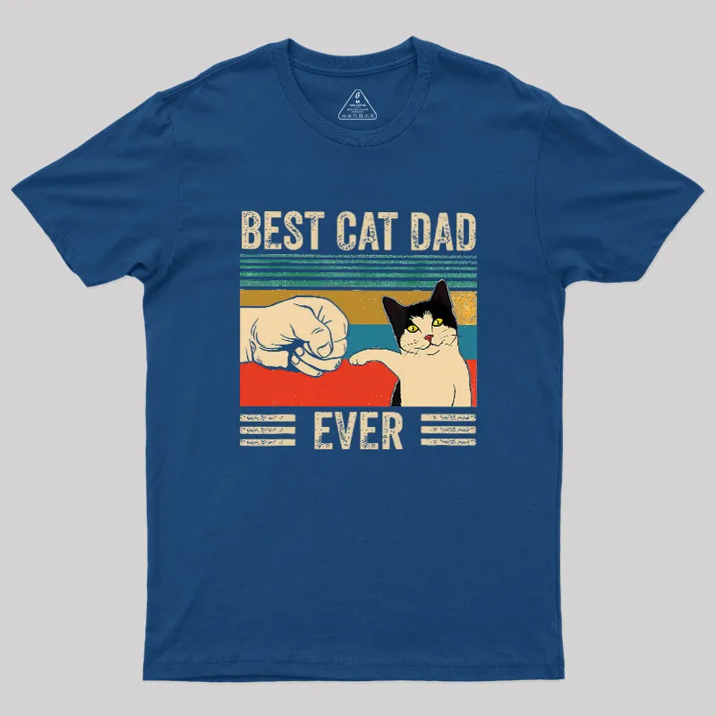 Best Cat Dad Ever Geek T-Shirt - Image 2