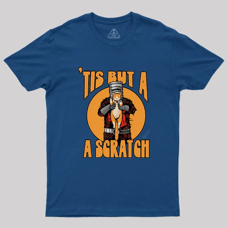 Tis But A Scratch The Black Knight Vs Cat Knight & Kitt Geek T-Shirt - Image 3