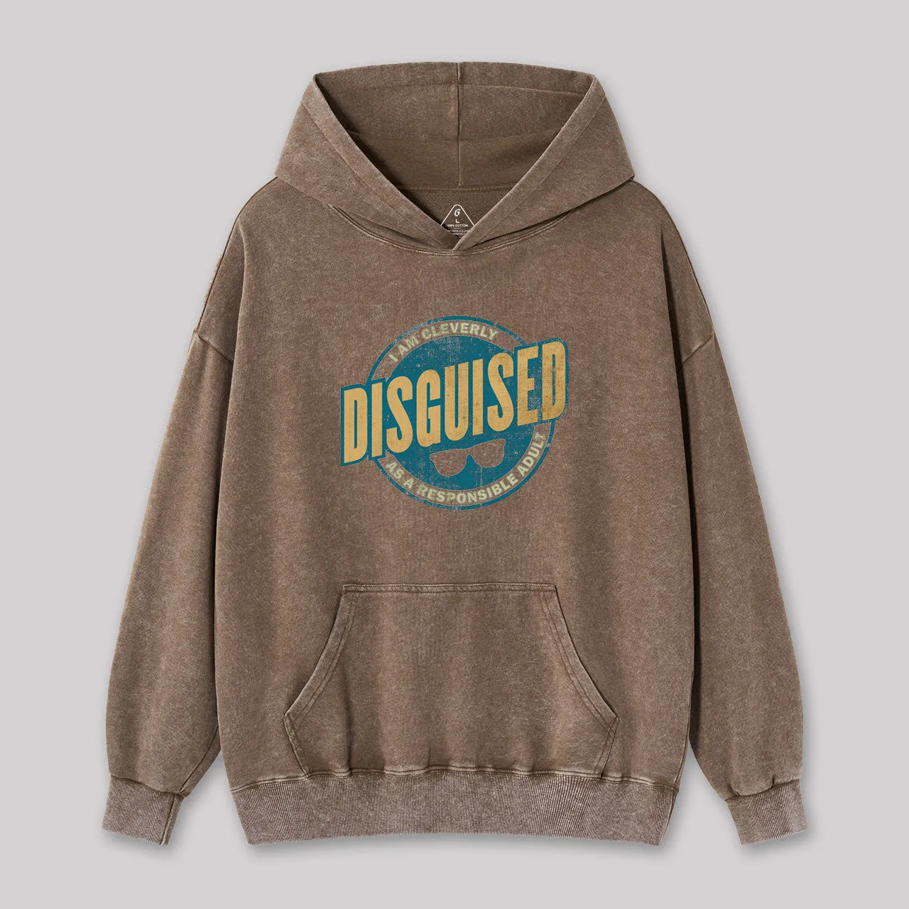 Alternative view of Cleverly Disguised As A Responsible Adult Washed Hoodie