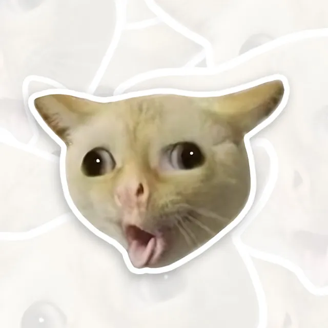 Vomiting Cat Funny Geek Sticker