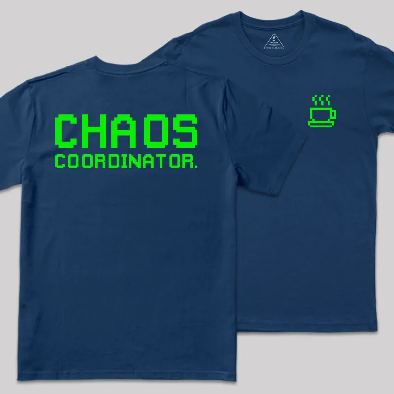 Chaos Front and Back Printed Geek T-Shirt - Image 2