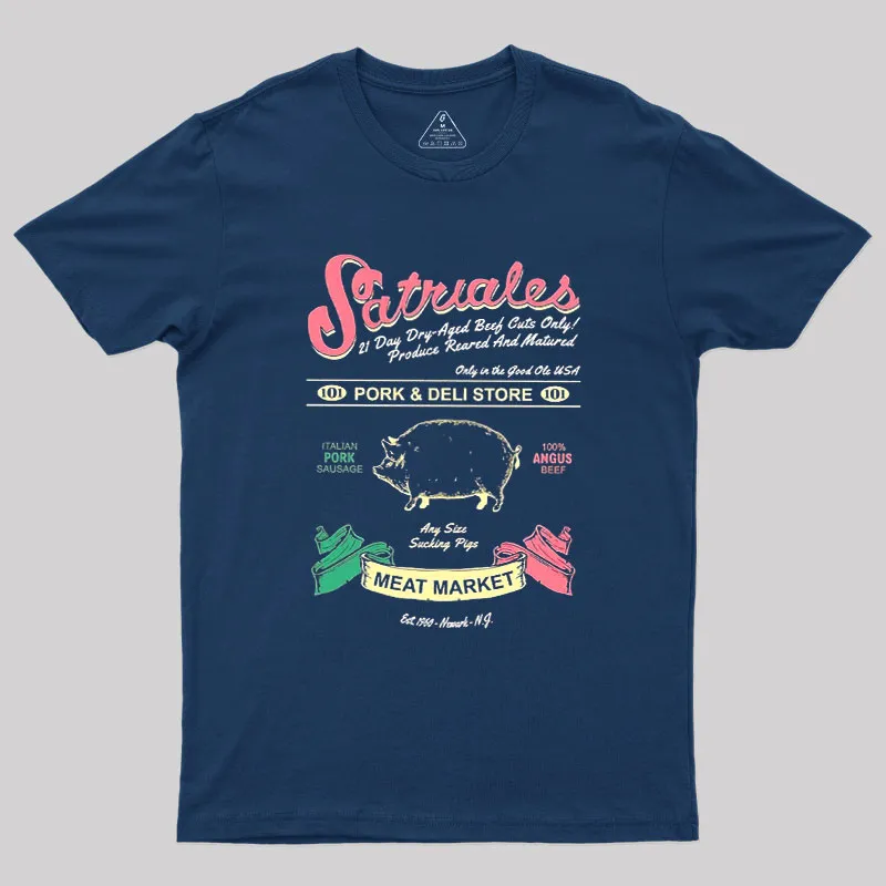 Alternative view of Satriale's Pork & Deli Store Meat Market Geek T-Shirt