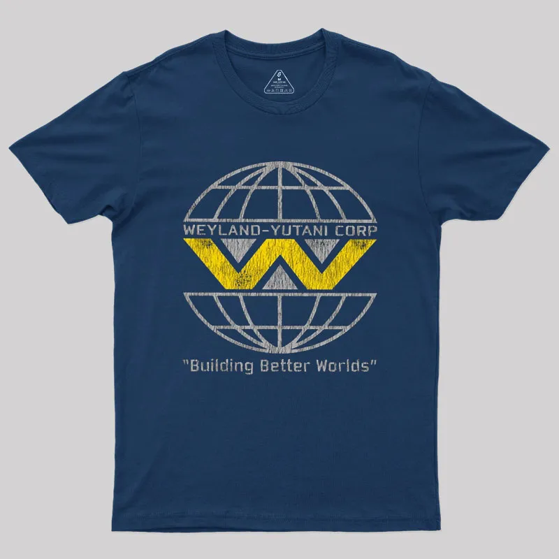 Alternative view of Weyland Yutani Corp Worn Out Geek T-Shirt