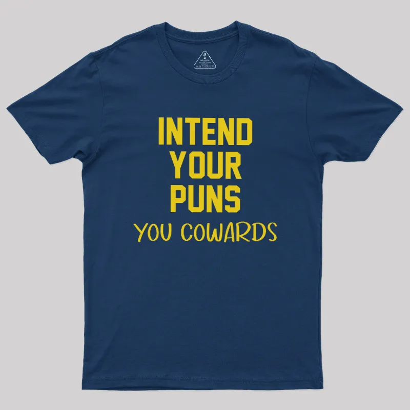 Intend your puns yellow Geek T-Shirt - Image 3