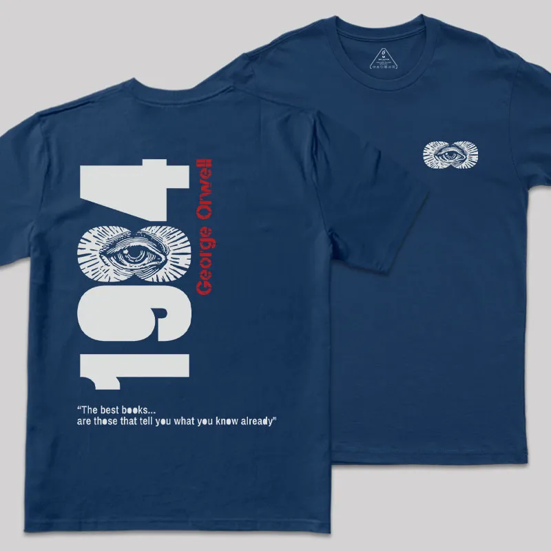 Alternative view of 1984 Waching You Front and Back Printed Geek T-Shirt