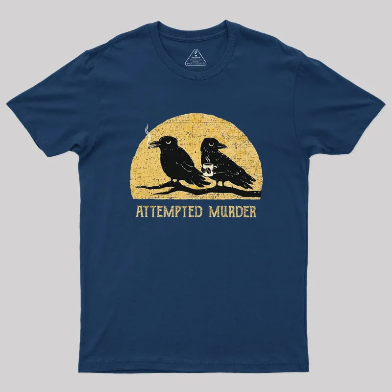 Attempted Murder Vintage Geek T-Shirt - Image 2