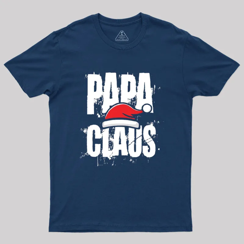 Santa Hat Papa Claus Geek T-Shirt - Image 2
